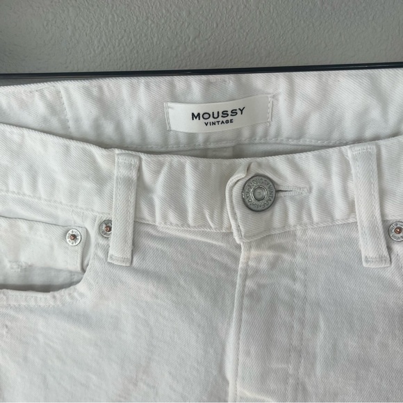 Moussy Vintage Velma Skinny Ankle Jeans White Denim Distressed Women’s 28 - Picture 6 of 12